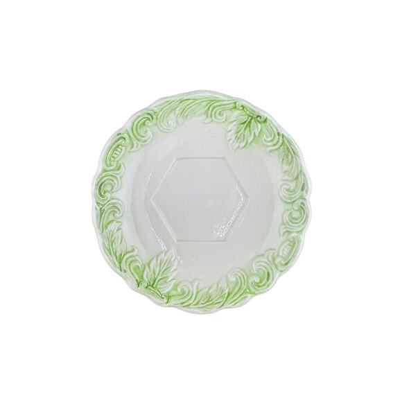 Inarco Creamer w/ Saucer Green to White Ombre Hexagon Shape - Picture 7 of 8